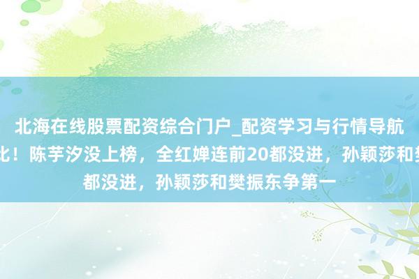 北海在线股票配资综合门户_配资学习与行情导航 东谈主物评比！陈芋汐没上榜，全红婵连前20都没进，孙颖莎和樊振东争第一