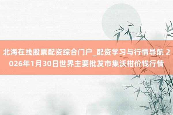 北海在线股票配资综合门户_配资学习与行情导航 2026年1月30日世界主要批发市集沃柑价钱行情