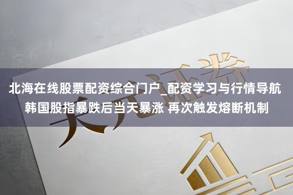 北海在线股票配资综合门户_配资学习与行情导航 韩国股指暴跌后当天暴涨 再次触发熔断机制