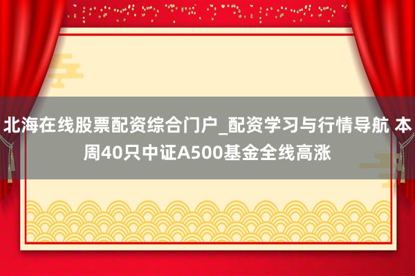 北海在线股票配资综合门户_配资学习与行情导航 本周40只中证A500基金全线高涨